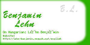 benjamin lehn business card